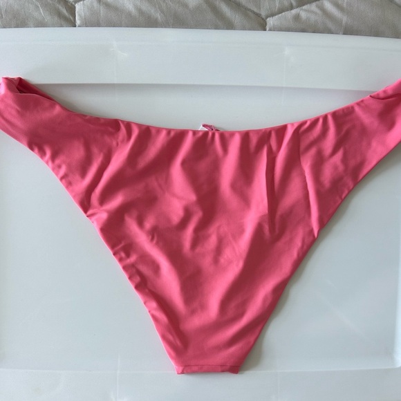NWT J. Crew Tea Rose Pink Curved Waist Cheeky Bikini Bottoms - Picture 3 of 3